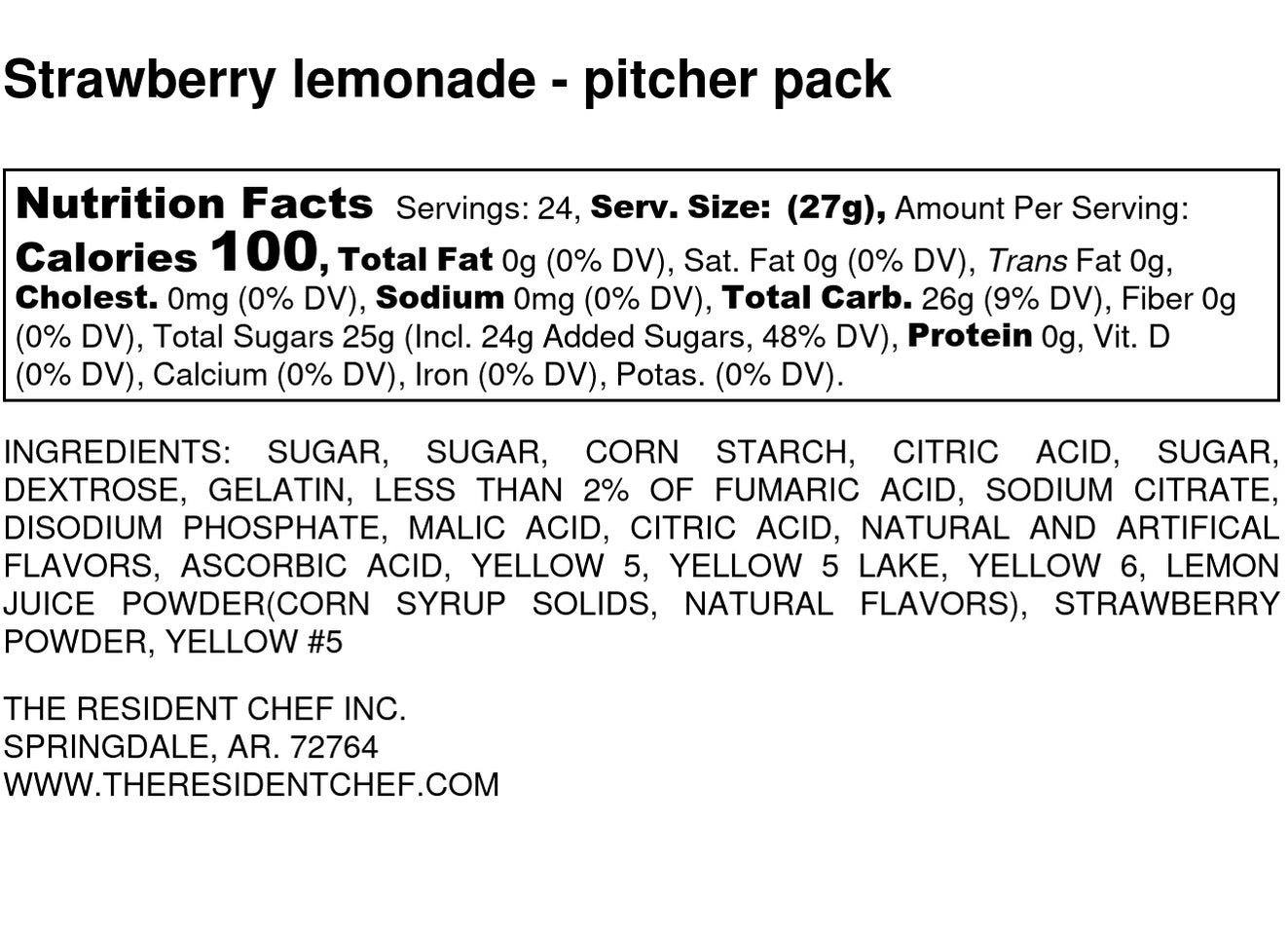 Strawberry Lemonade Pitcher Pack — The Resident Chef